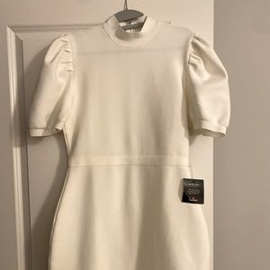 Brand New with Tags, Lulus Puff Sleeve White Mini Dress